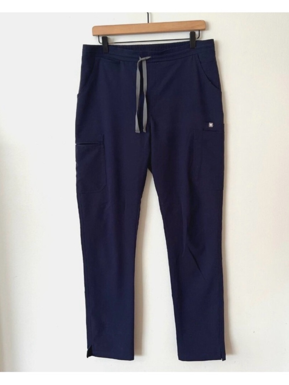 Figs Yola High Waisted Skinny Scrub Pants Navy Blue Women's Size Medium Tall